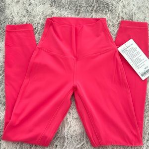 Lululemon size 0 Align 25” leggings on lipgloss pink